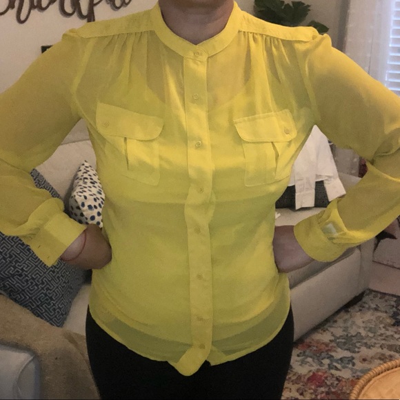 Button down Blouse by Worthington semi sheer - Picture 7 of 10